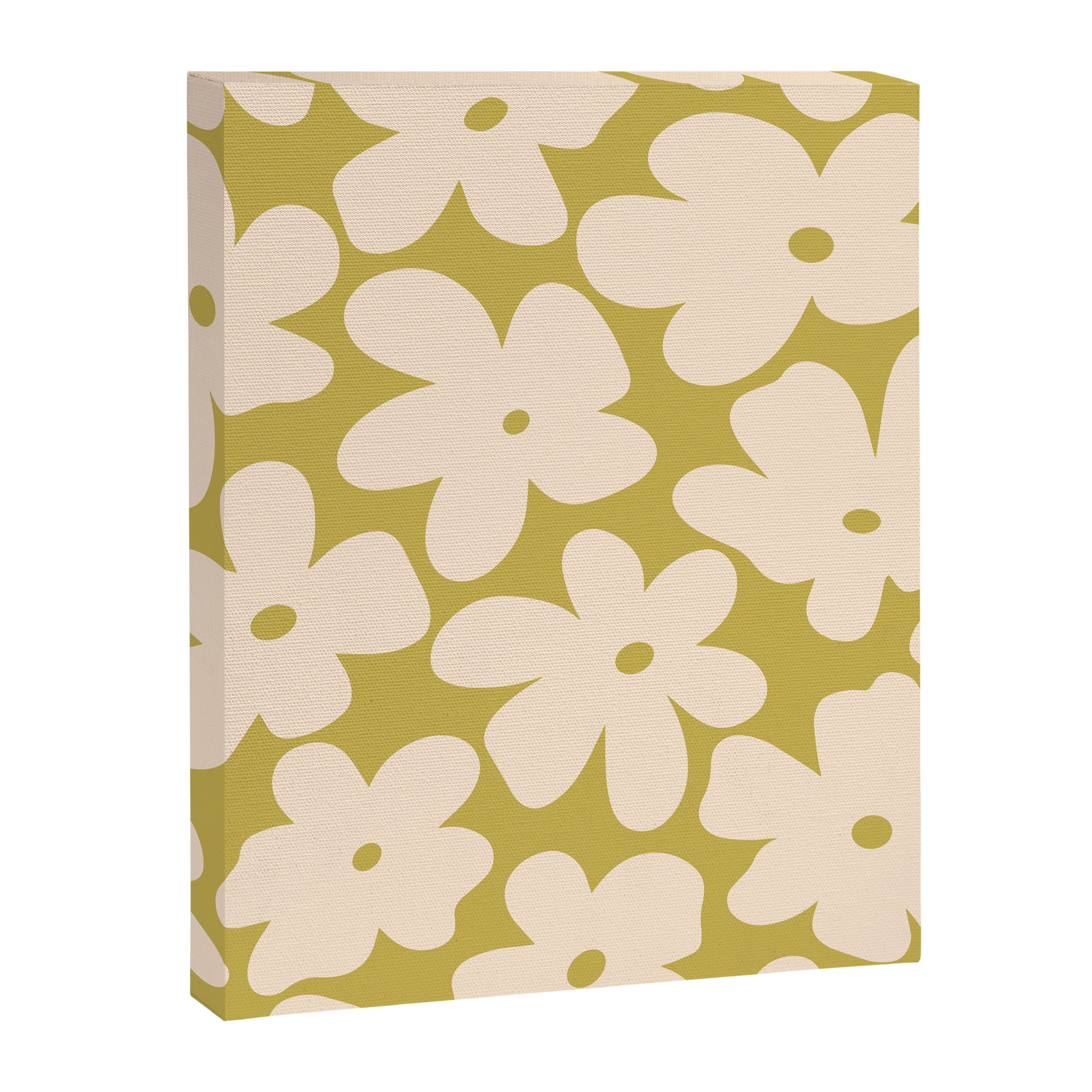 Yellow and Cream - 70's Daisy Canvas Print Gallery Image 8