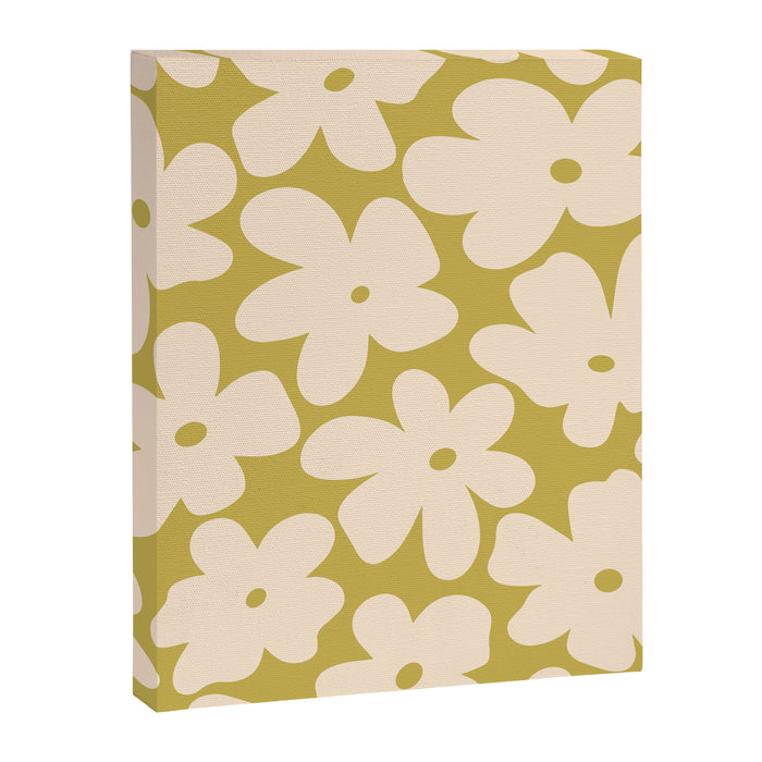 Yellow and Cream - 70's Daisy Canvas Print Gallery Image 1