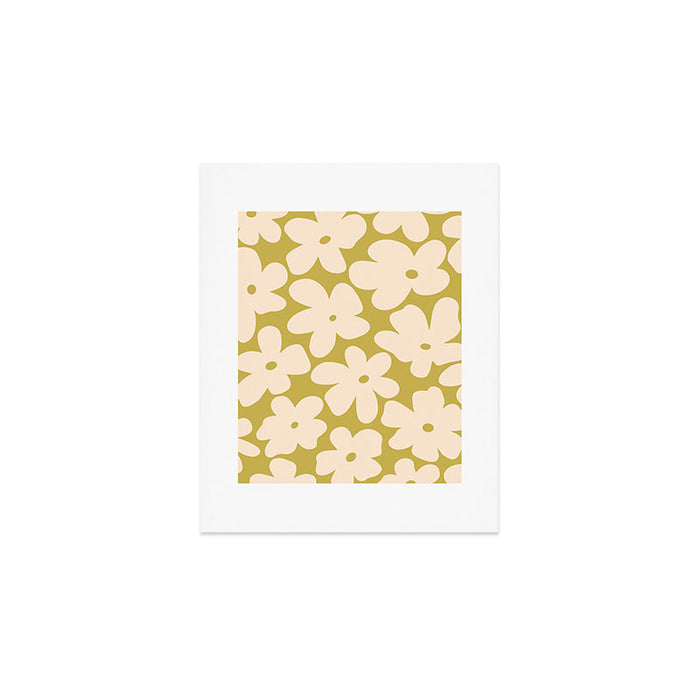 Yellow and Cream - 70's Daisy Art Print Gallery Image 1