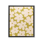 Yellow and Cream - 70's Daisy Framed Canvas Print Gallery Image 8