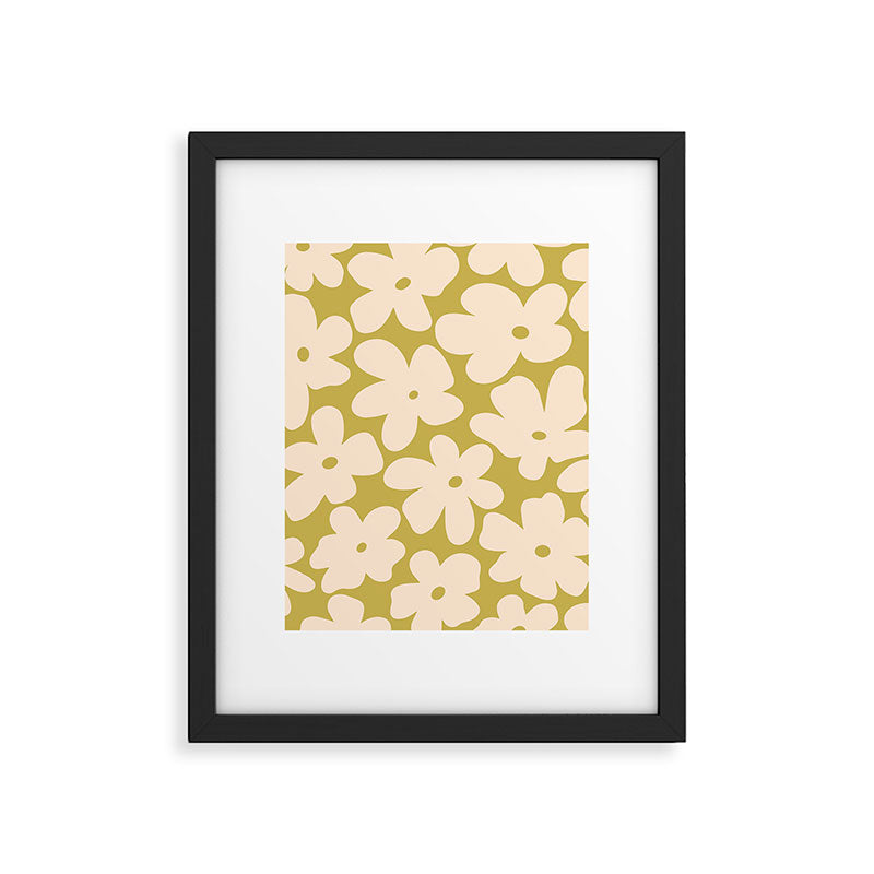 Yellow and Cream - 70's Daisy Framed Art Print Gallery Image 6