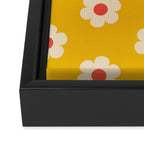 Yellow, Pink and Cream Daisy Flower Framed Canvas Print Gallery Image 3