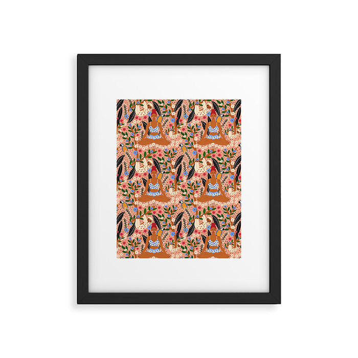 Yoga Plant Woman Portrait Framed Art Print Gallery Image 1
