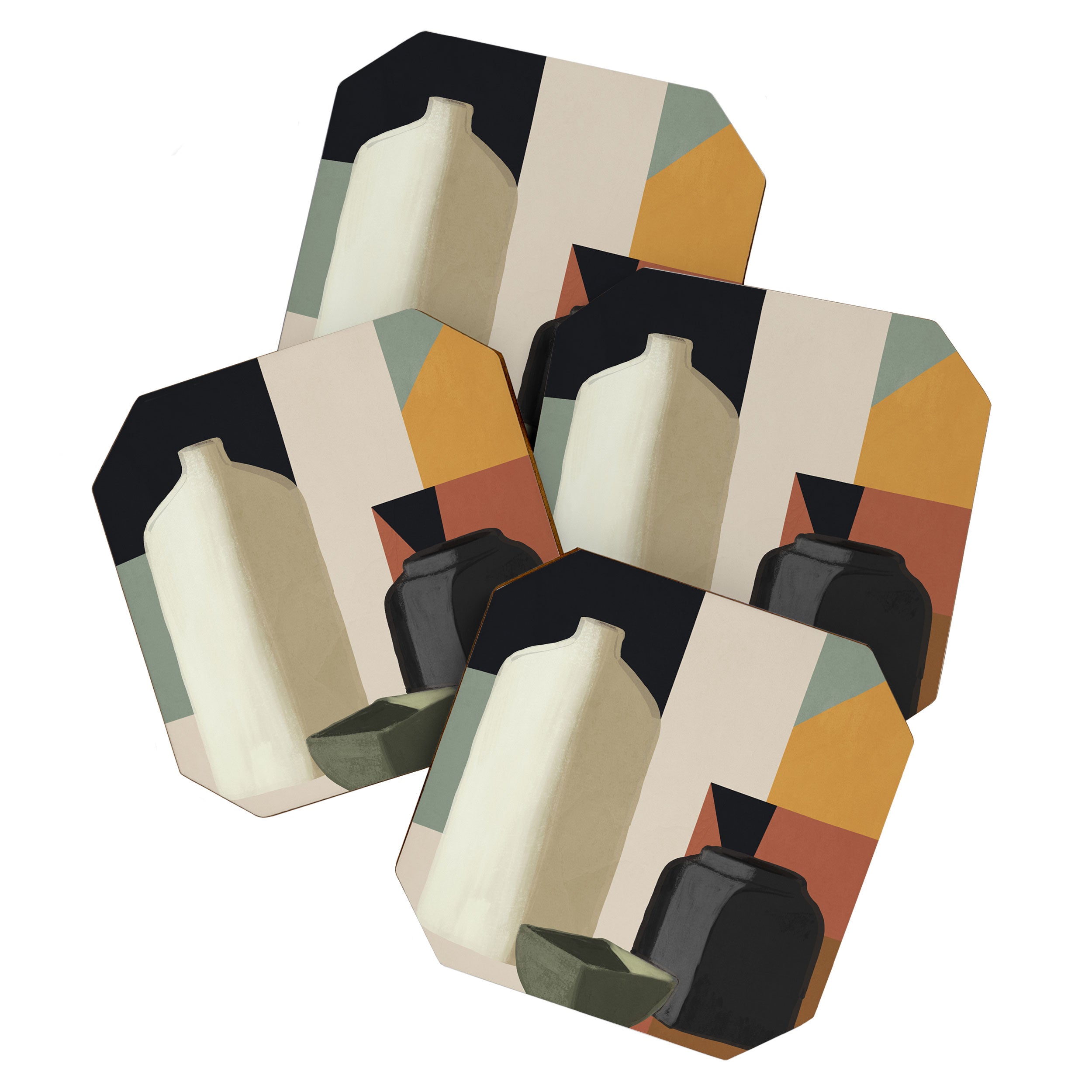 Abstract Art Vases 3 Coaster Gallery Image 1
