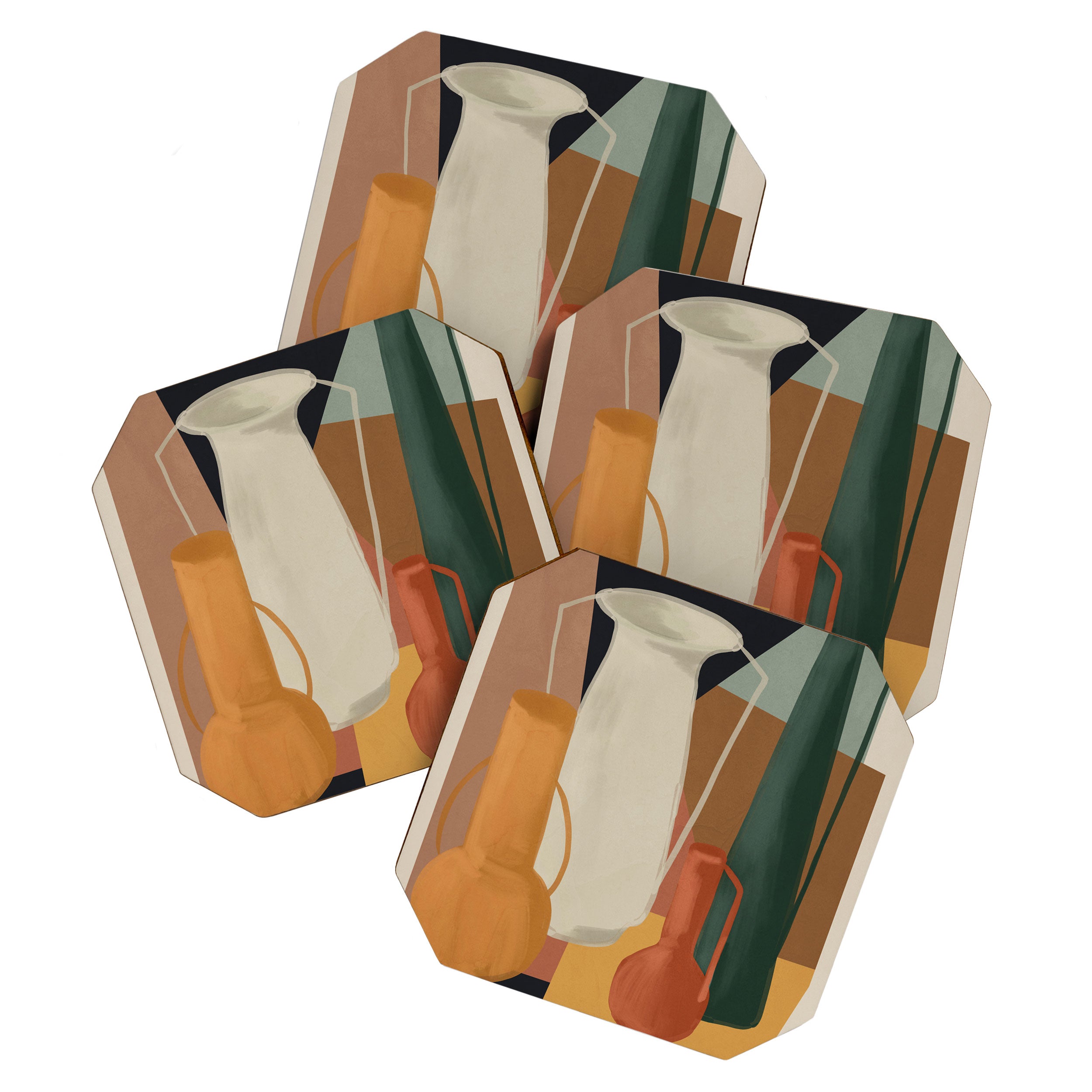 Abstract Art Vases 4 Coaster Gallery Image 1
