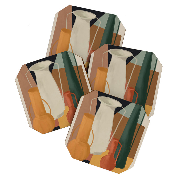 Abstract Art Vases 4 Coaster Gallery Image 1