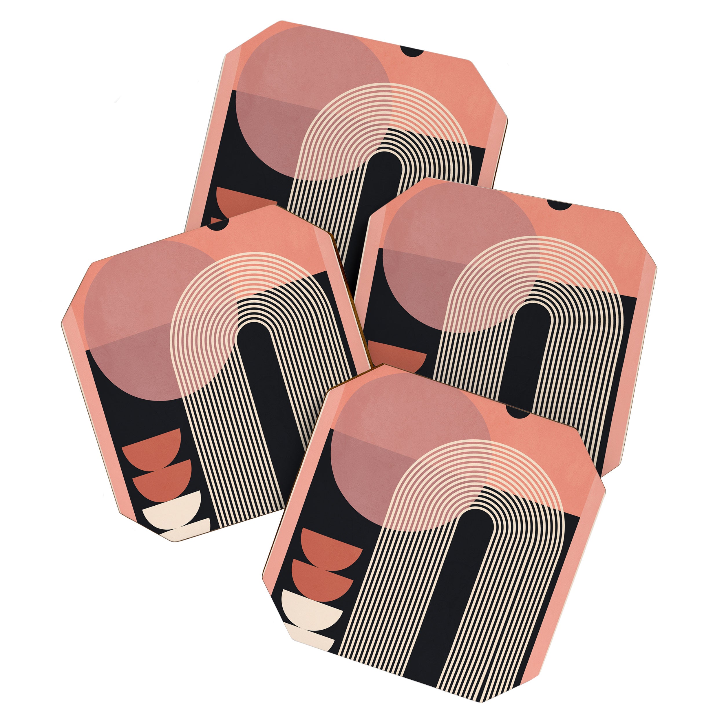 Abstract Geometric Shapes 210 Coaster Gallery Image 1