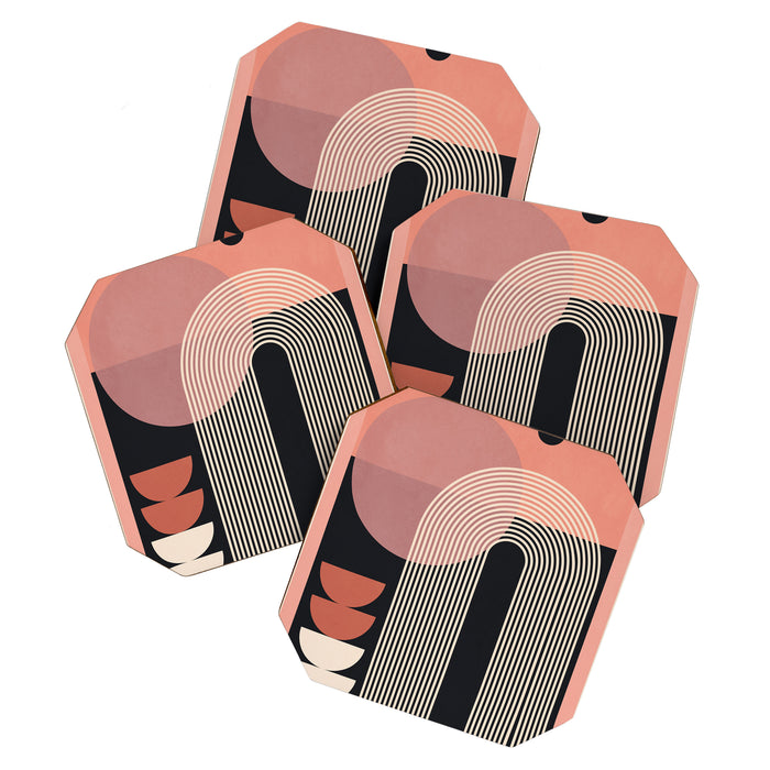 Abstract Geometric Shapes 210 Coaster Gallery Image 1