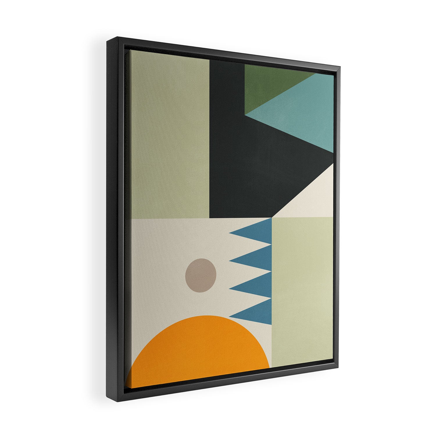 Abstract Geometric Shapes 26 Framed Canvas Print Gallery Image 2