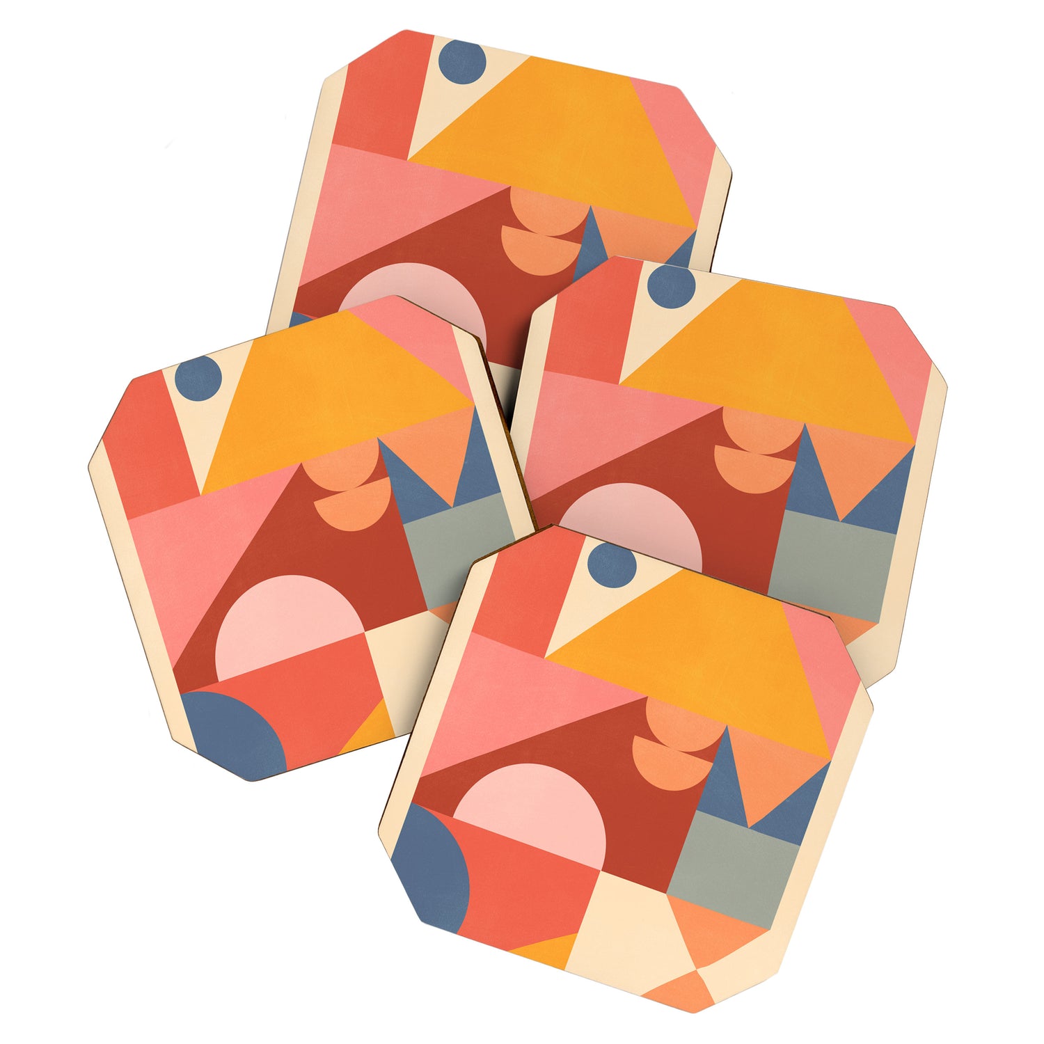 Abstract Geometric Shapes 32 Coaster Gallery Image 1