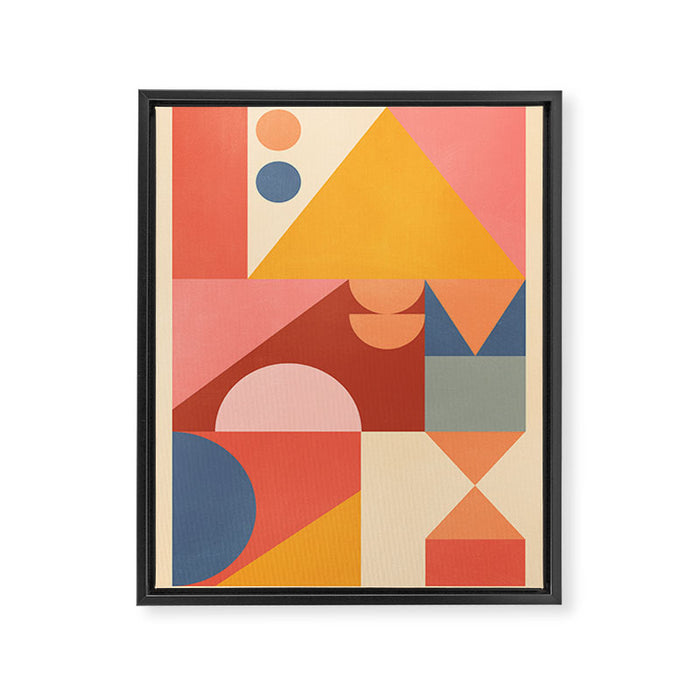 Abstract Geometric Shapes 32 Framed Canvas Print Gallery Image 1