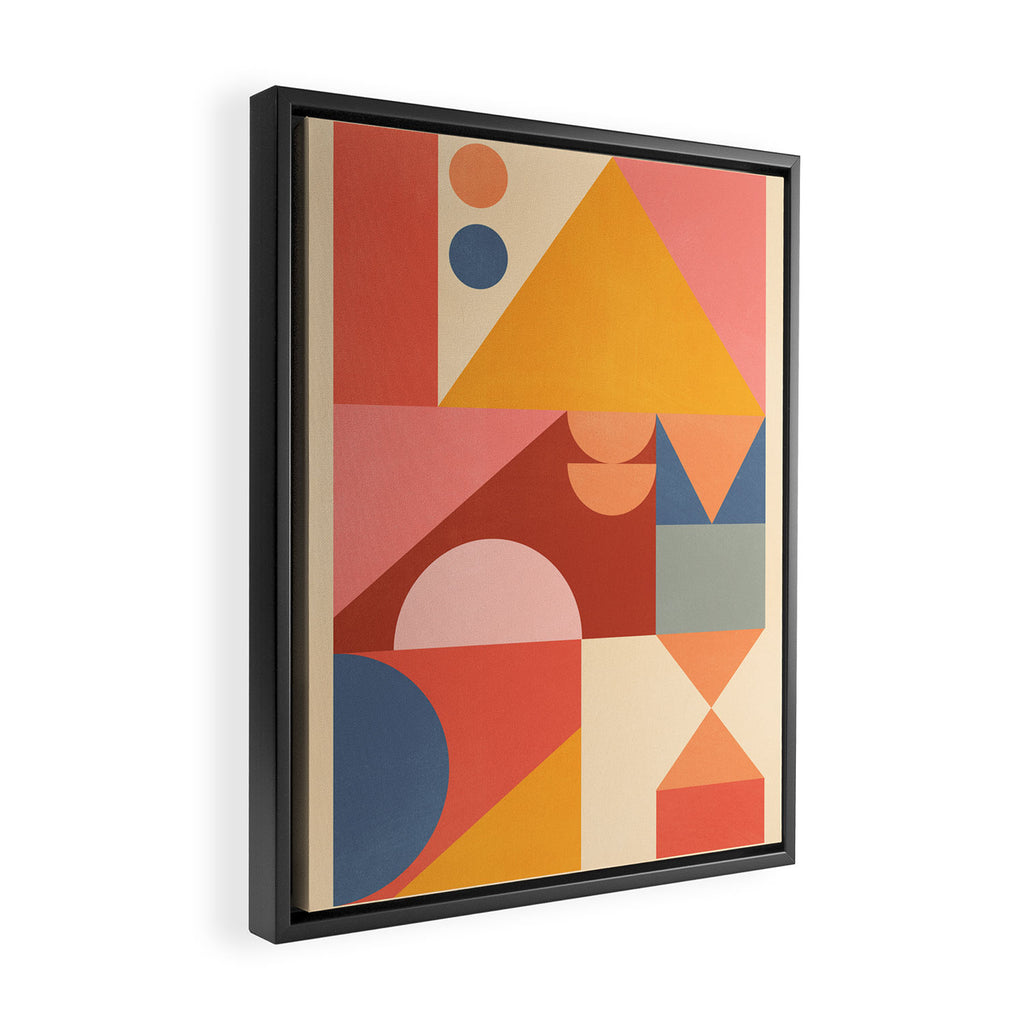 Abstract Geometric Shapes 32 Framed Canvas Print Gallery Image 2