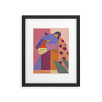 Abstract Leopard Portrait Framed Art Print Gallery Image 5