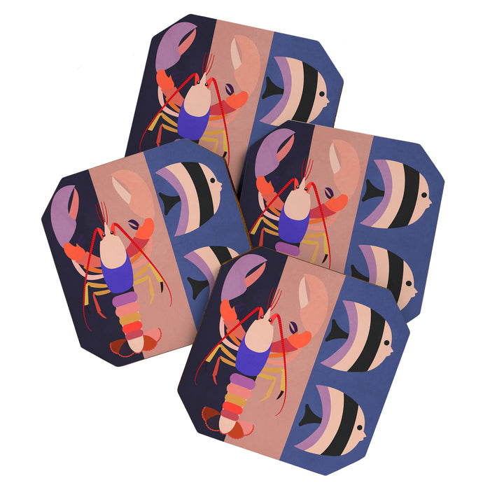 Abstract Marine Life 2 Coaster Gallery Image 1