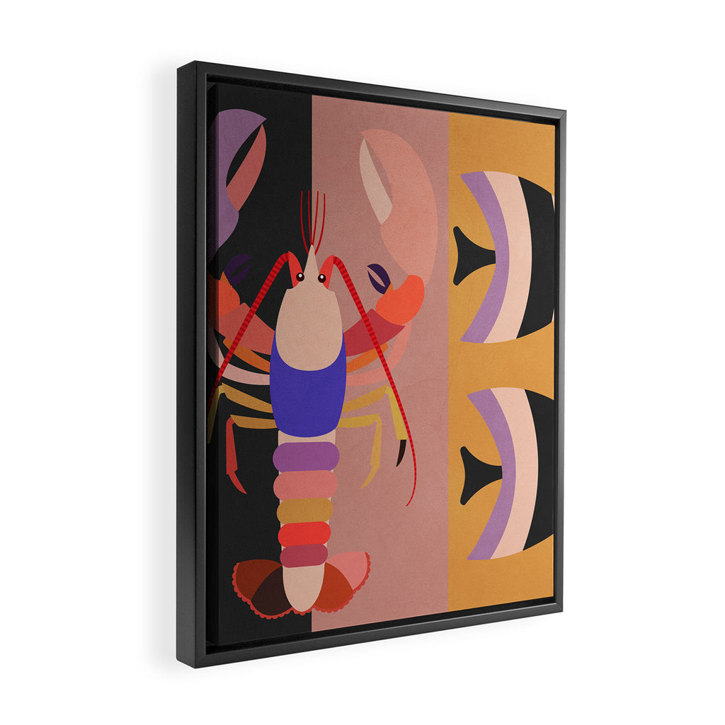 Abstract Marine Life Framed Canvas Print Gallery Image 2
