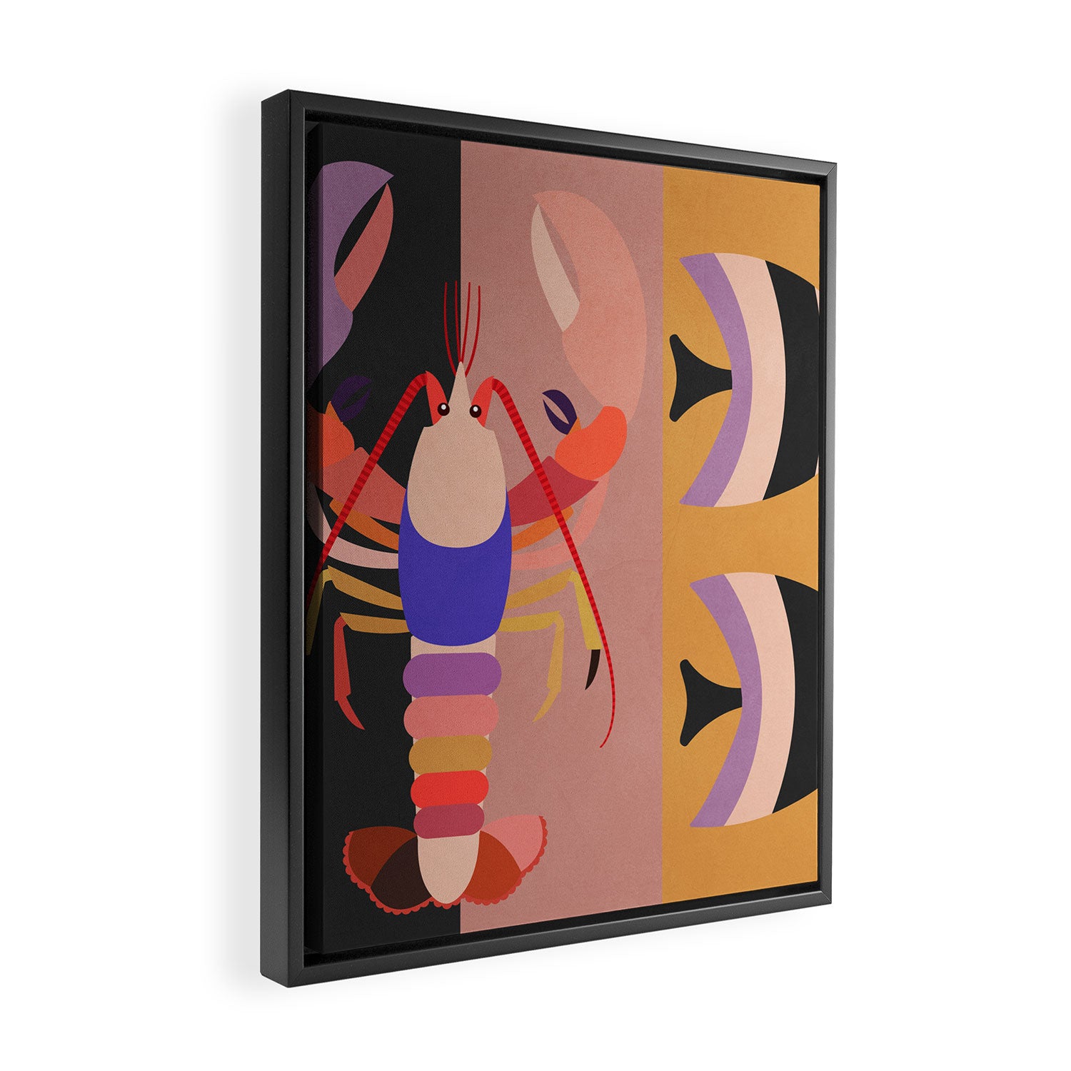 Abstract Marine Life Framed Canvas Print Gallery Image 2