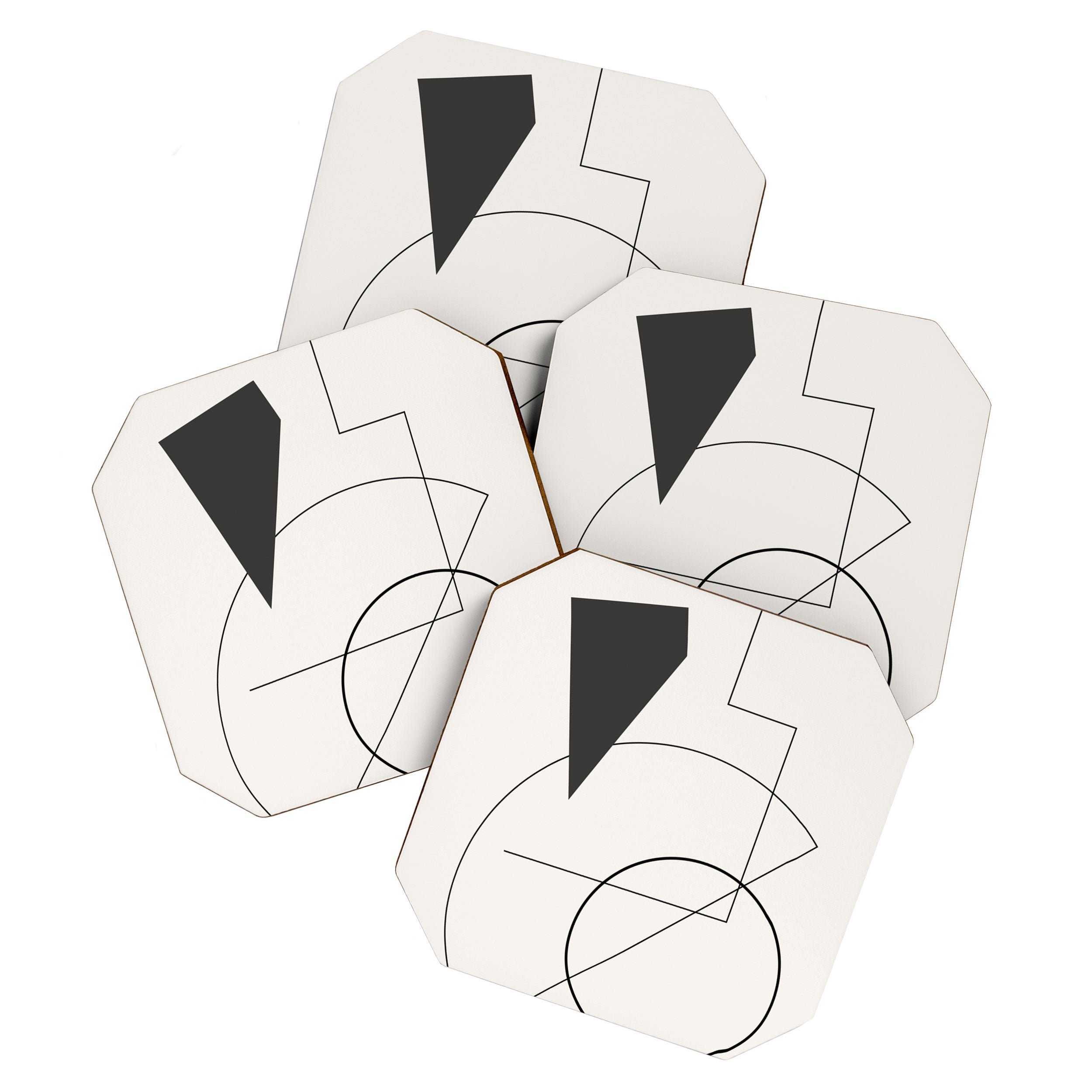 Abstract Minimal Geometric 1 Coaster Gallery Image 1