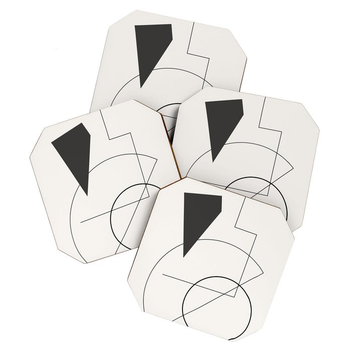 Abstract Minimal Geometric 1 Coaster Gallery Image 1