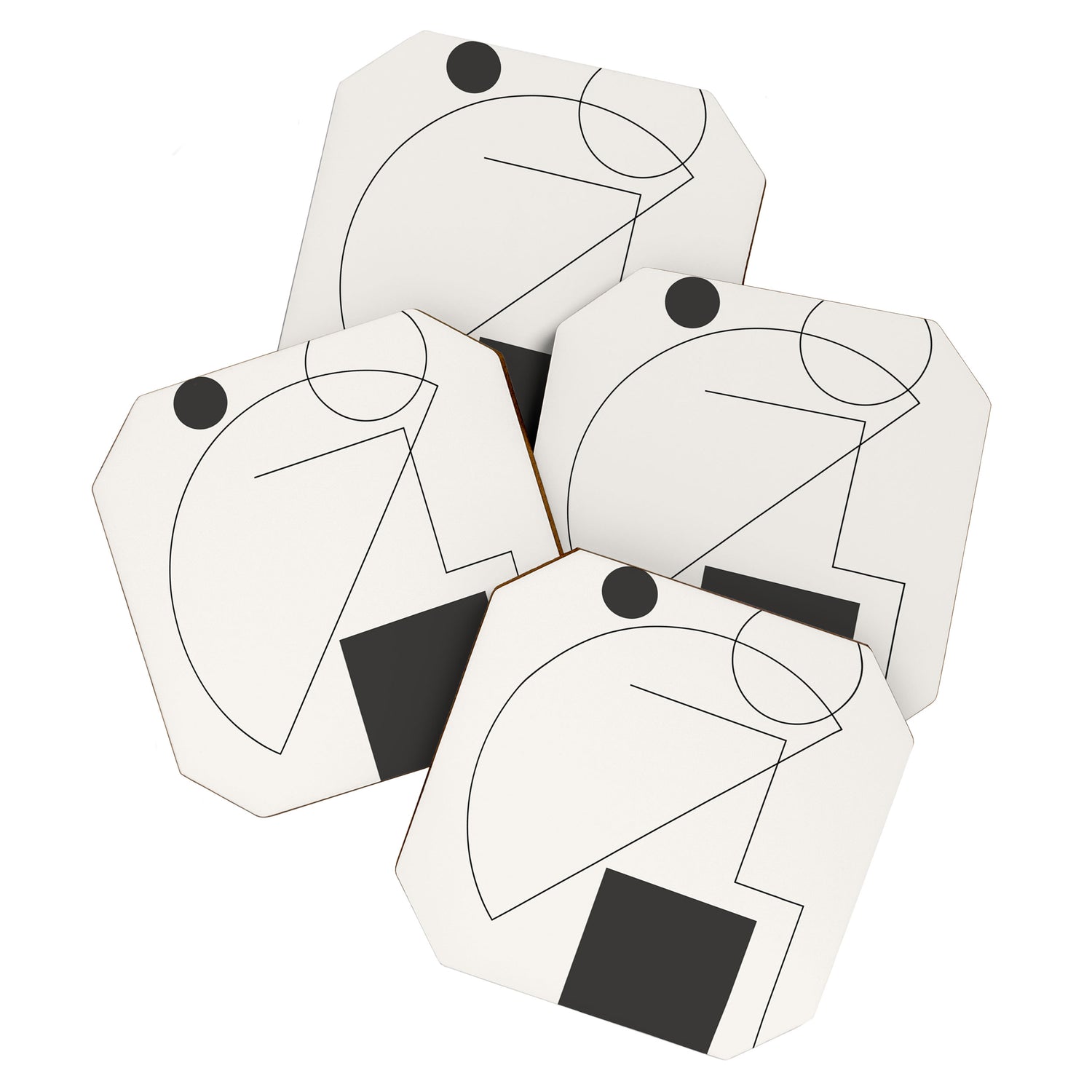 Abstract Minimal Geometric 2 Coaster Gallery Image 1