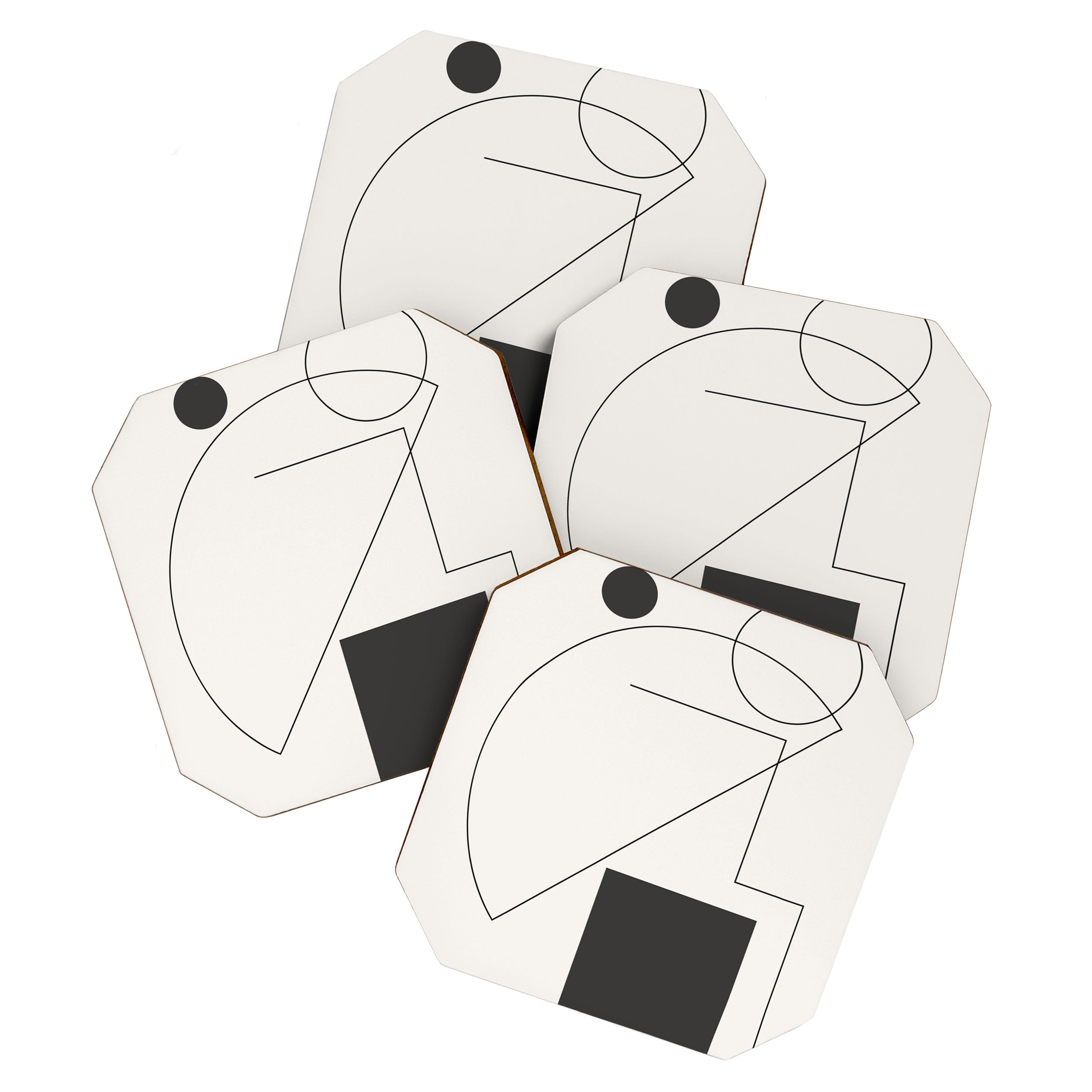 Abstract Minimal Geometric 2 Coaster Gallery Image 1