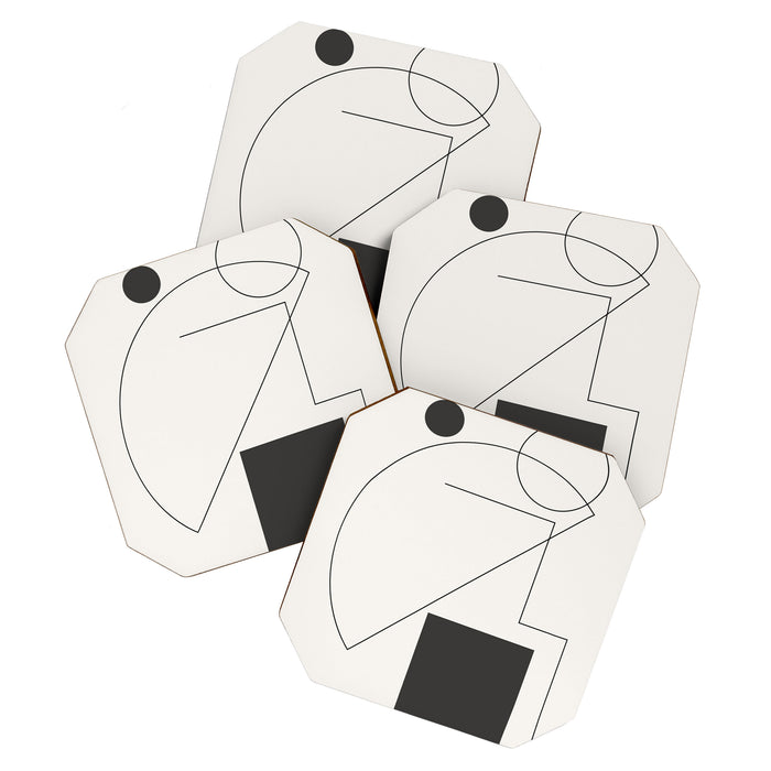 Abstract Minimal Geometric 2 Coaster Gallery Image 1