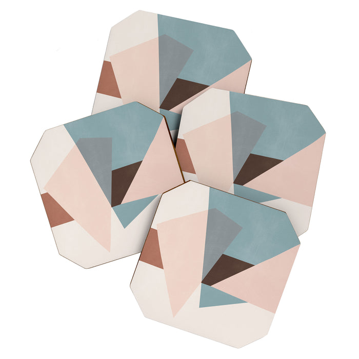Abstract Minimal Geometric 8 Coaster Gallery Image 1