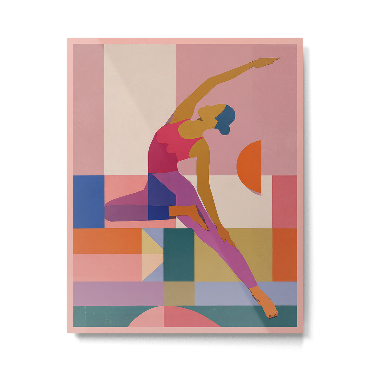 Abstract Yoga Pose Metal Print Gallery Image 4