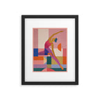 Abstract Yoga Pose Framed Art Print Gallery Image 5