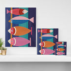 Colorful Abstract Fish Canvas Print Gallery Image 3