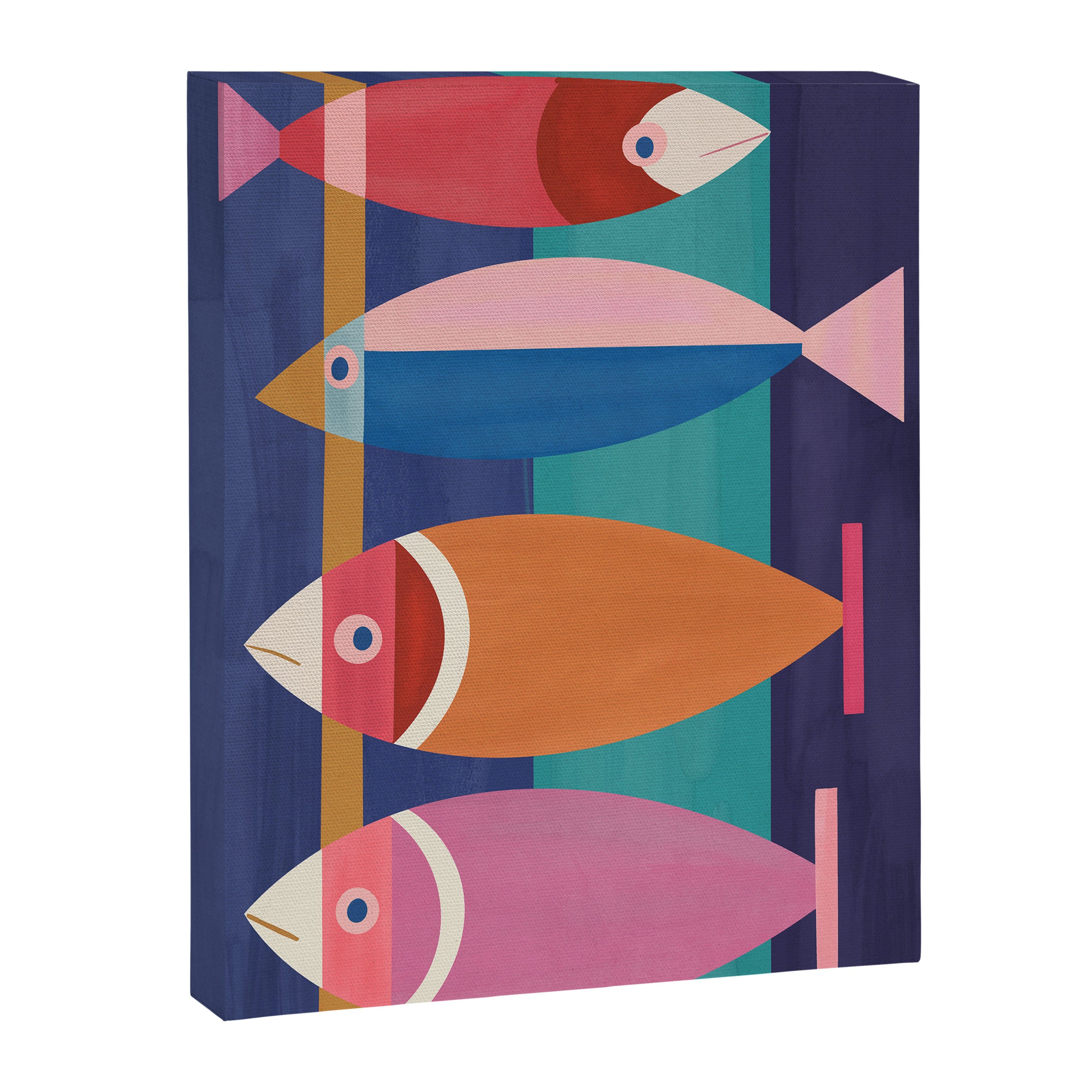Colorful Abstract Fish Canvas Print Gallery Image 6