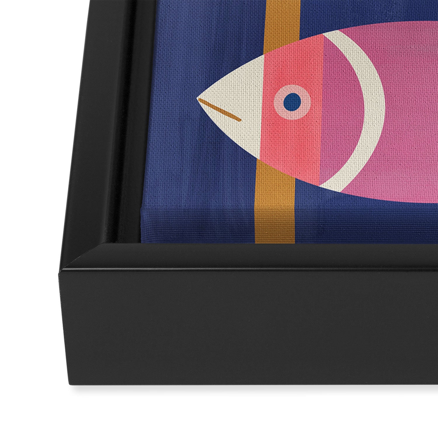 Colorful Abstract Fish Framed Canvas Print Gallery Image 3