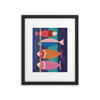 Colorful Abstract Fish Framed Art Print Gallery Image 5