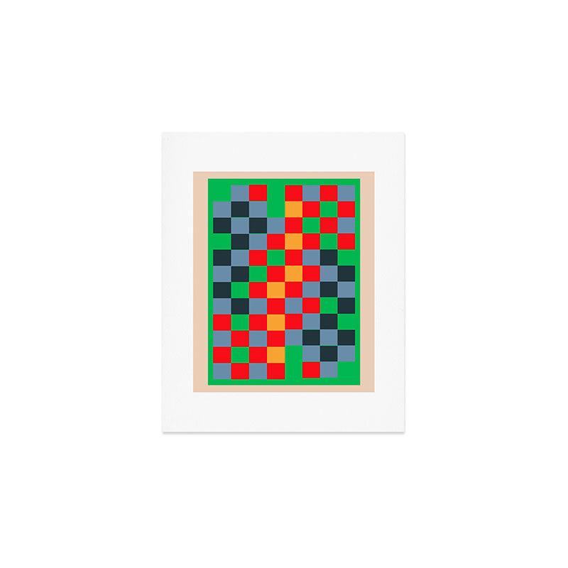 Colorful Checkerboard 2 Art Print Gallery Image 1