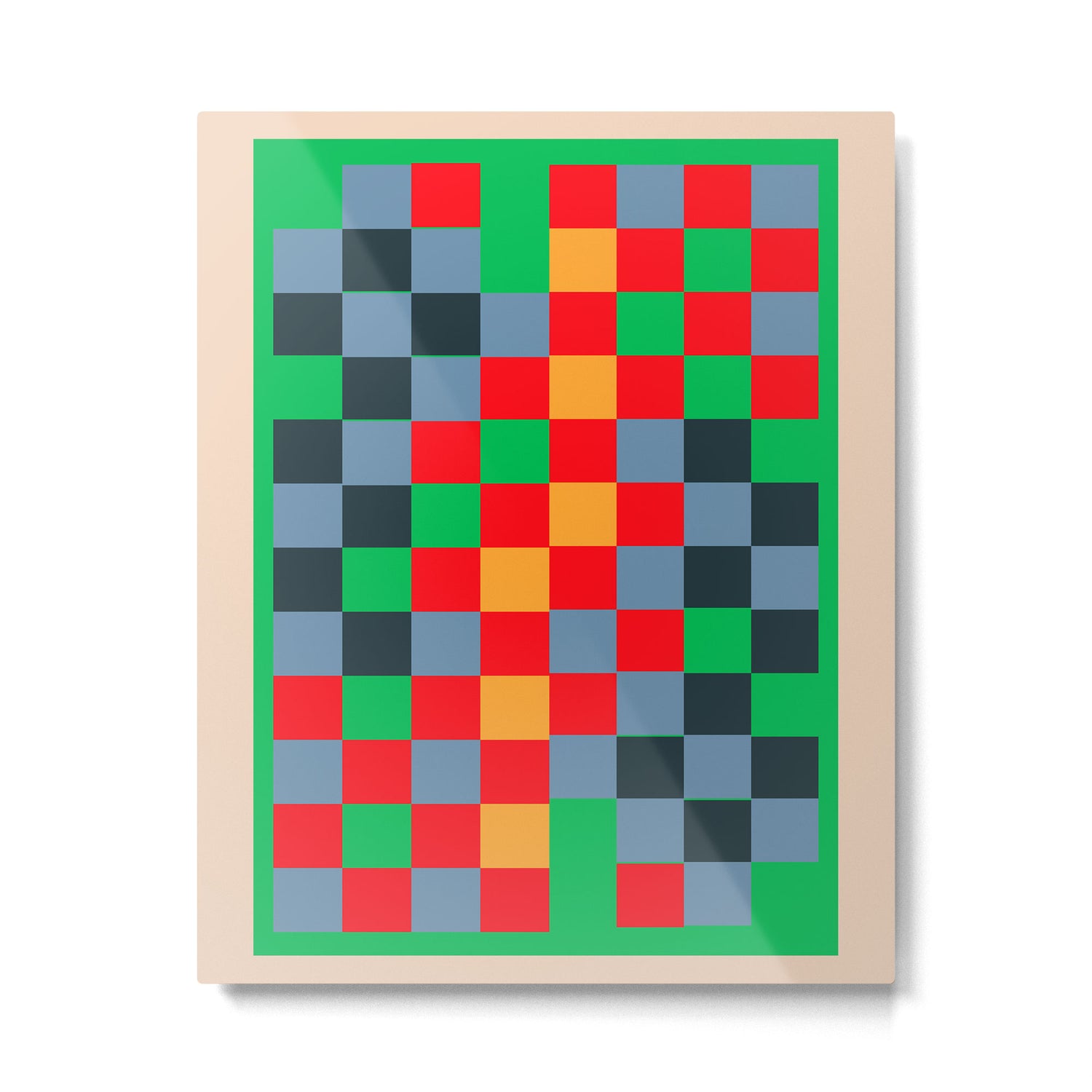 Colorful Checkerboard 2 Metal Print Gallery Image 4