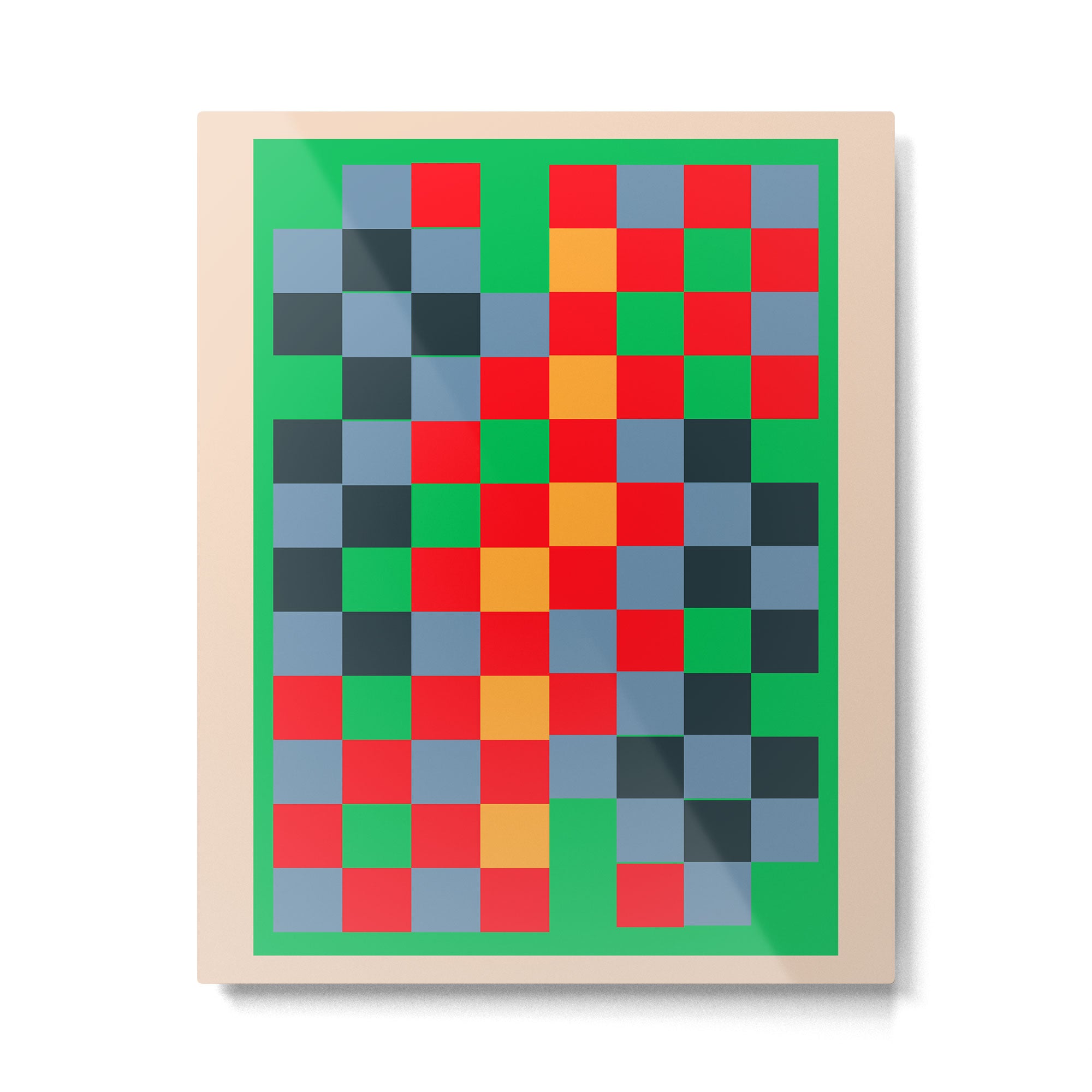 Colorful Checkerboard 2 Metal Print Gallery Image 4