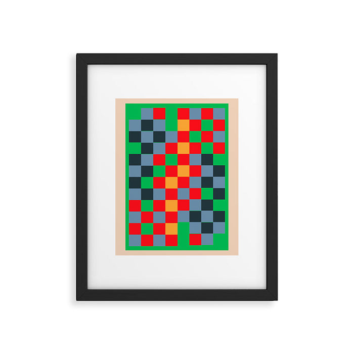 Colorful Checkerboard 2 Framed Art Print Gallery Image 1