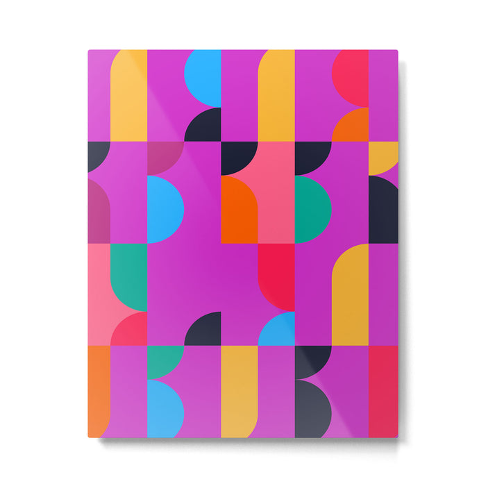 Colorful Geometric Shapes Metal Print Gallery Image 1