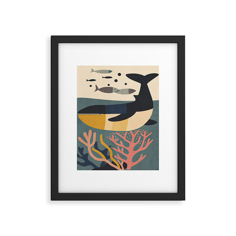 Drifting Whale Framed Art Print Gallery Image 5