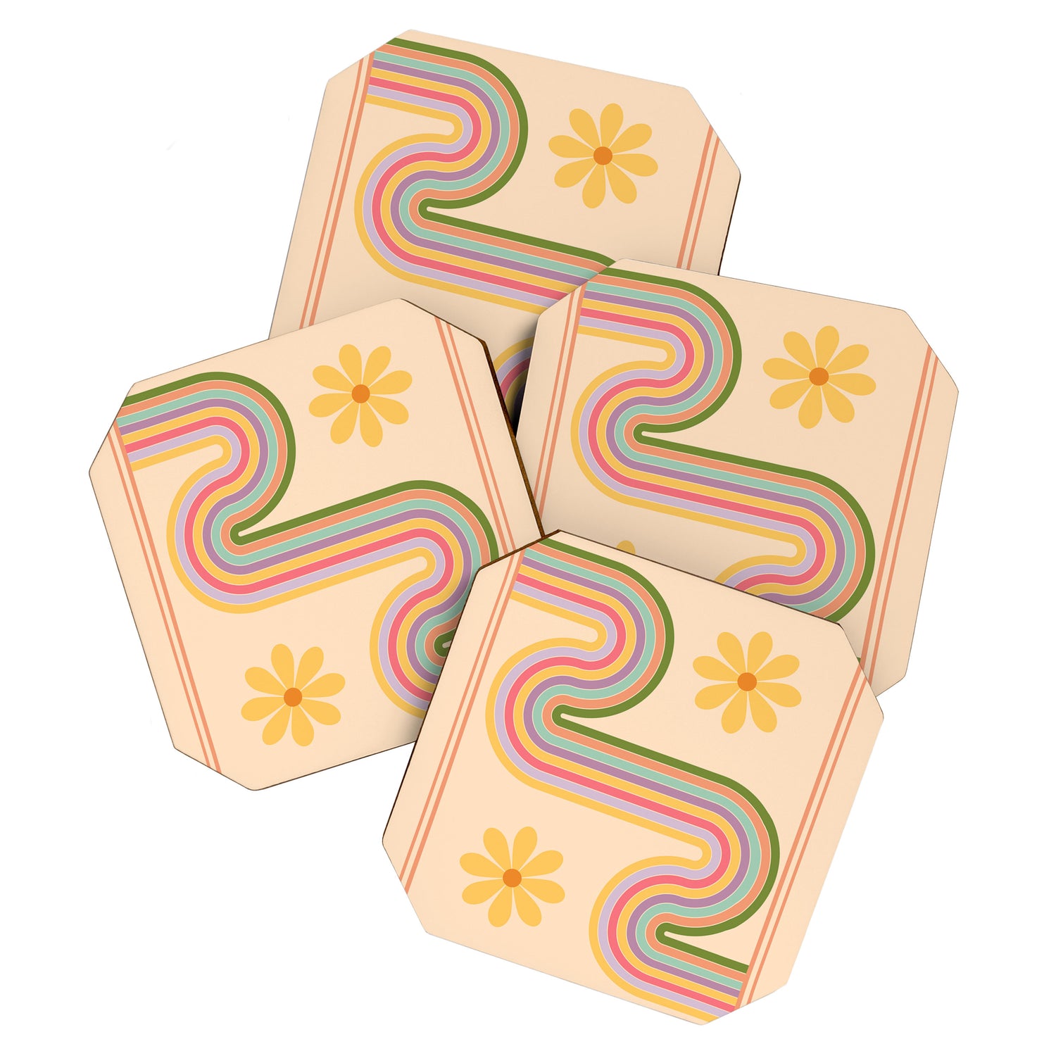 Floral Geometry 7 Coaster Gallery Image 1
