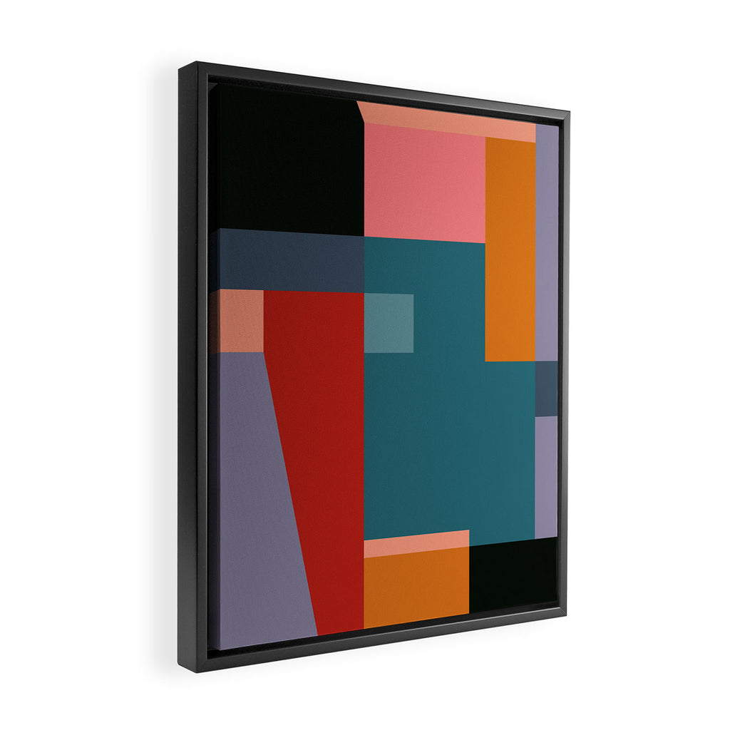 geometric abstract 252 Framed Canvas Print Gallery Image 2