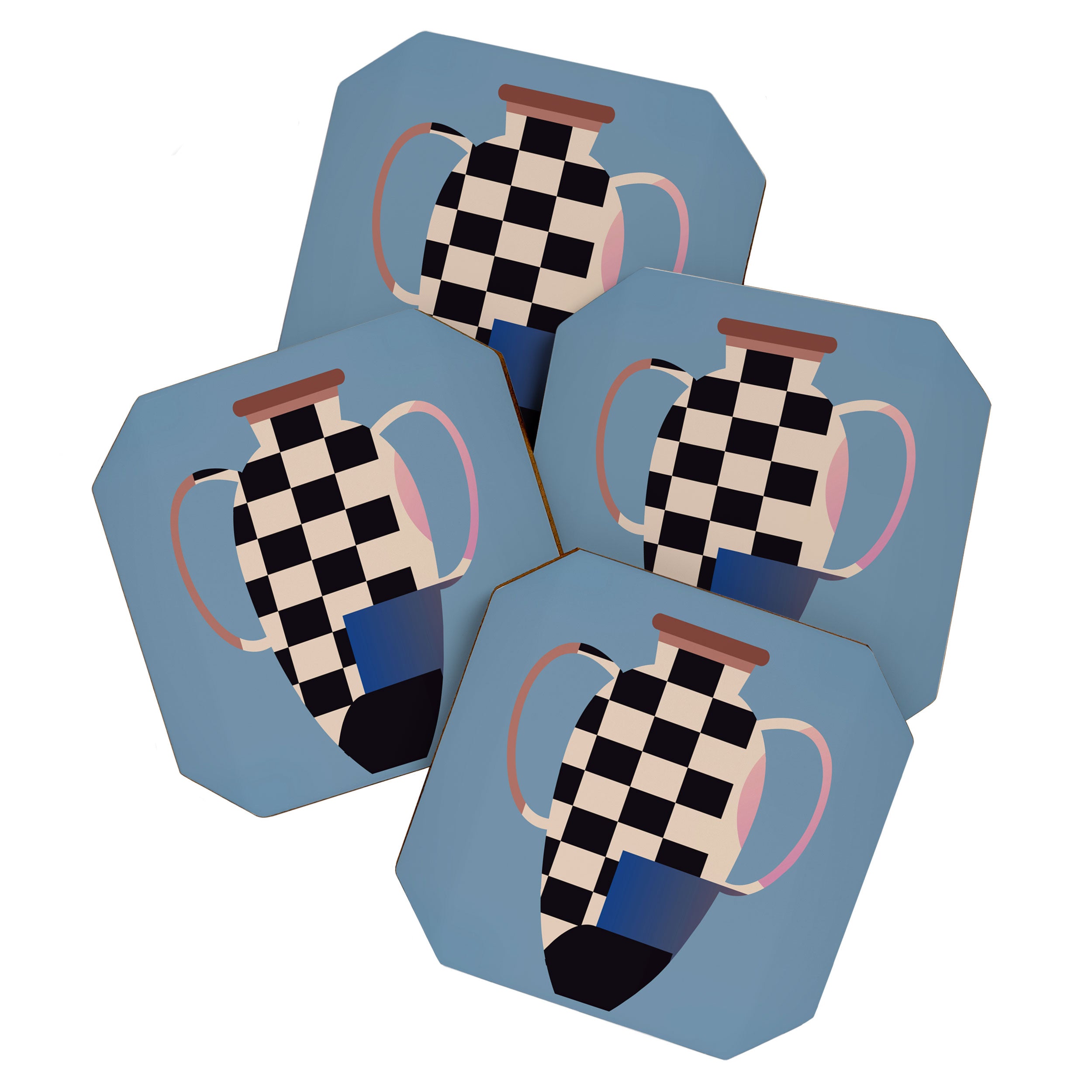 Geometric Abstract Vase 2 Coaster Gallery Image 1