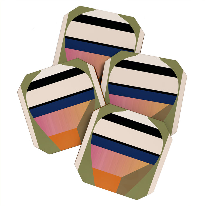 Geometric Abstract Vase 3 Coaster Gallery Image 1