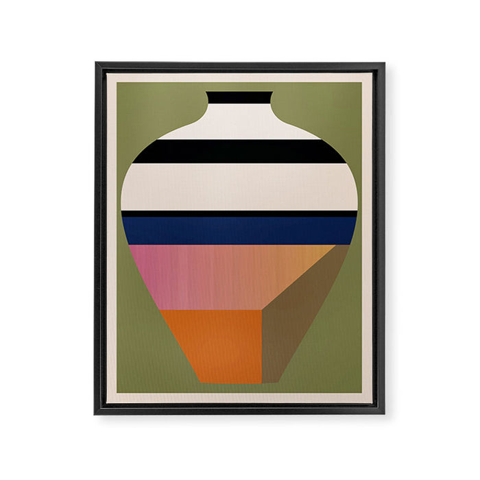 Geometric Abstract Vase 3 Framed Canvas Print Gallery Image 1