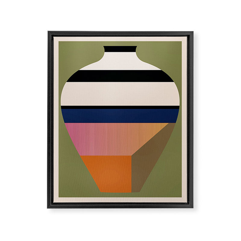Geometric Abstract Vase 3 Framed Canvas Print Gallery Image 6