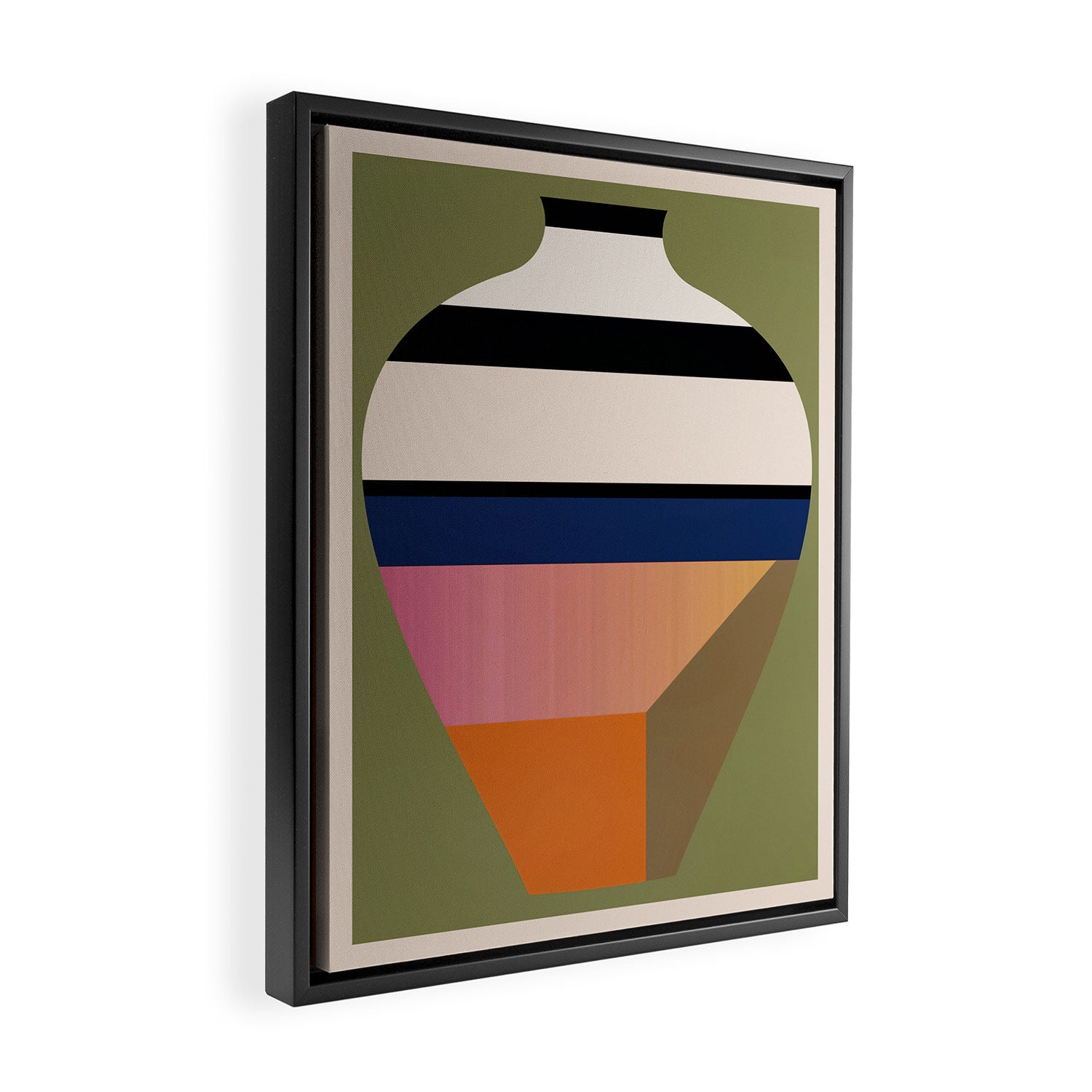 Geometric Abstract Vase 3 Framed Canvas Print Gallery Image 2