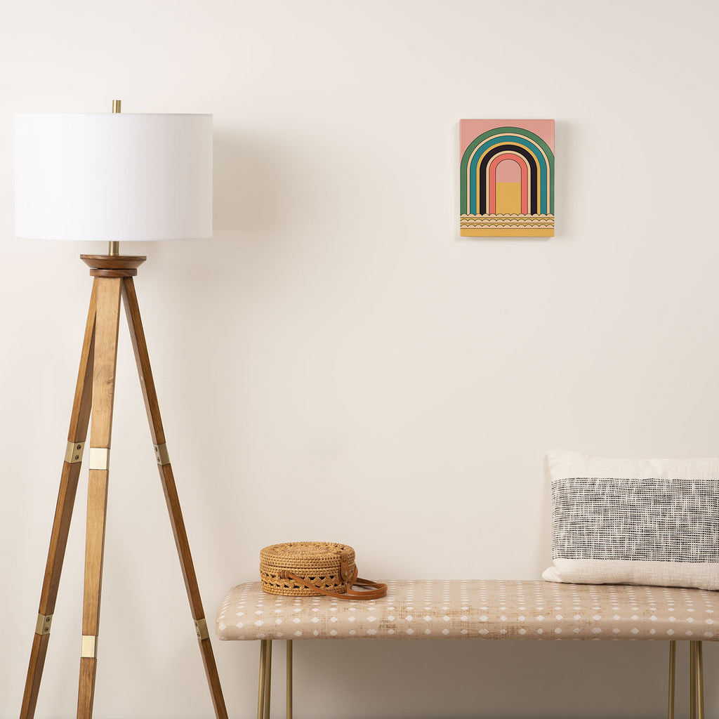 Geometric Abstraction Rainbow Canvas Print Gallery Image 2