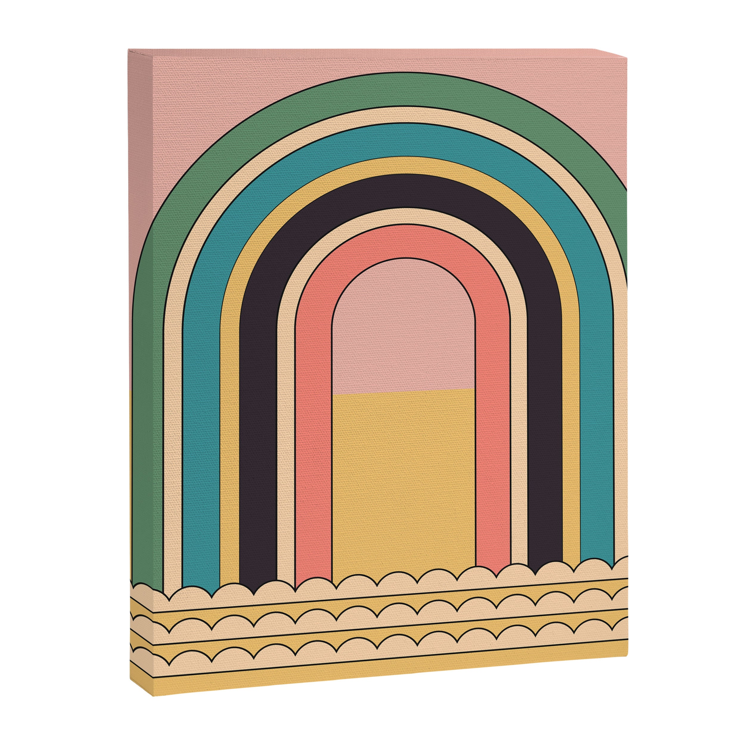 Geometric Abstraction Rainbow Canvas Print Gallery Image 8