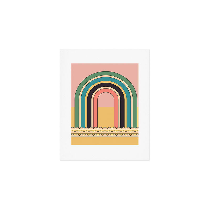 Geometric Abstraction Rainbow Art Print Gallery Image 1