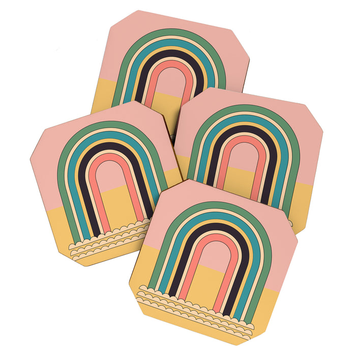 Geometric Abstraction Rainbow Coaster Gallery Image 1