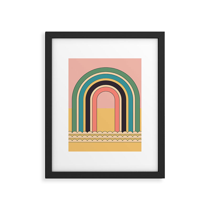 Geometric Abstraction Rainbow Framed Art Print Gallery Image 6